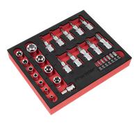Sealey 29 Piece Combination Drive Torx Socket and Security Bit Set
