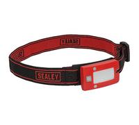 Sealey 2W COB LED Rechargeable Head Torch with Auto-Sensor - Red - LED360HTR