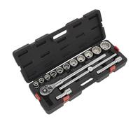 Sealey 3/4" Sq Drive 12-Point WallDrive® Socket Set - Metric, 15pc AK2583