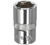Sealey SP3812 Walldrive® Socket 12Mm 3/8inSq Drive Fully Polished