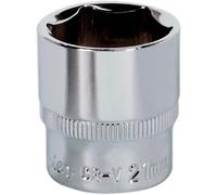 Sealey SP3821 Walldrive® Socket 21Mm 3/8inSq Drive Fully Polished