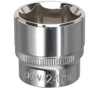 Sealey 3/8" Drive Hexagon WallDrive Socket Metric 3/8" 24mm