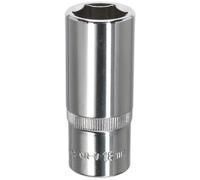 Sealey 3/8" Drive Polished Deep Hexagon WallDrive Socket Metric 3/8" 18mm