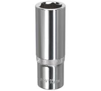 Sealey 3/8" Drive Polished Deep Hexagon WallDrive Socket Metric 3/8" 15mm