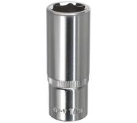 Sealey 3/8" Drive Polished Deep Hexagon WallDrive Socket Metric 3/8" 17mm