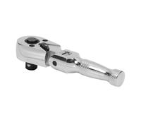 Sealey 3/8"Sq Drive Ratchet Wrench Flexi Head Stubby Fully Polished AK661SF