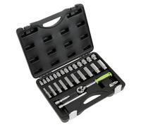 Sealey S01236 Socket Set 28Pc 3/8inSq Drive 6Pt Walldrive® Metric