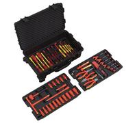 Sealey 3/8" Square Drive 1000V Insulated Tool Kit 50 Piece Socket Bit Set Ak7938