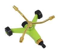 Sealey 3 Arm Brass Garden Water Sprinkler with Metal Wheeled Base JS2032
