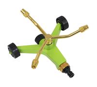 Sealey 3-Arm Brass Sprinkler with Metal Wheeled Base - JS2032