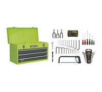 Sealey 3 Drawers Portable Tool Chest Hi-Vis 93 Pieces & Tool Kit Ap9243Bbhvcom