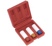 Sealey 3 Piece 1/2" Drive Impact Socket Set for Alloy Wheels 1/2"