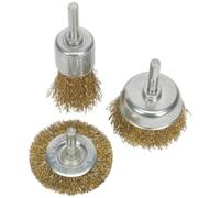 Sealey BWBS03 3 Piece Crimped Wire Brush Set