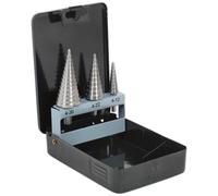 Sealey AK4746 HSS 4341 Step Drill Bit Set 3pc Double Flute