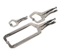 Sealey Ak66 Locking C-Clamp Set 3Pc
