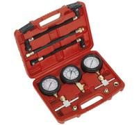 Sealey Motorcycle Compression and Fuel Pressure Gauge Set MS100 3pc