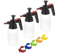 Sealey Premium Pressure Solvent Sprayers 1L & Colour-Coded Caps Combo