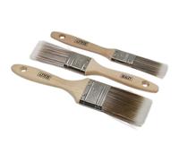 Wooden Handle Paint Brush Set 3pc
