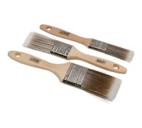 Wooden Handle Paint Brush Set 3pc
