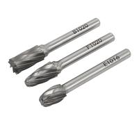 Sealey SDBCK3 Tungsten Carbide Rotary Burr Set 3Pc Ripper/Coarse