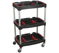 Sealey Cx313 Workshop Trolley 3-Level Composite With Parts Storage