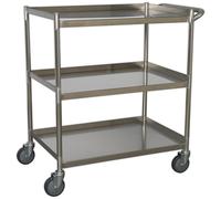 Sealey CX410SS Workshop Trolley 3-level Stainless Steel, Multi