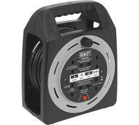 Sealey BCR15CB Cable Reel Box Type 15M 4 X 230V 1.25Mm² Thermal Trip