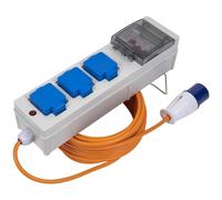 Sealey Caravan & Camping Mains Unit WSC16133 - 3-Socket RCD Cable, 15 m