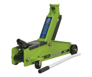 Sealey 3 Tonne Long Reach Heavy Duty Trolley Jack - Hi-Vis Green 1153CXHV