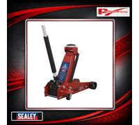 Sealey 3 Tonne Standard Chassis Trolley Jack 130-520mm Red/Black 3000CXD