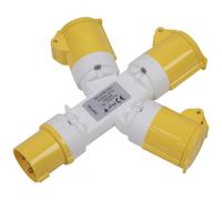 Sealey WSTWA 2P+E 3-Way Adaptor 110V