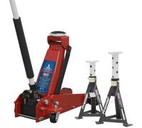 Trolley Jack 3t & Axle Stands (Pair) 3t per Stand Combo
