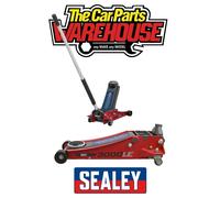 Sealey Trolley Jack 3Tonne Low Profile Rocket Lift Red 3000Le