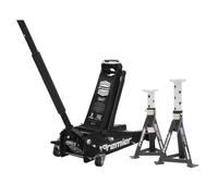 Sealey 3040ABCOMBO Premier Trolley Jack 3 Tonne & Axle Stands (Pair) 3 Tonne