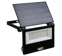 Sealey 30W SMD LED Extra-Slim Solar Floodlight with Wall Bracket, 3000lm, IP65, PIR Motion Sensor - LED30S