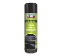 Sealey Clear Grease Lubricant Spray 500ml Pack of 6