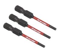Sealey 3pc 50mm Hex 2.5mm Impact Power Tool Bit Set - AK8235