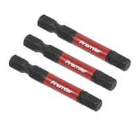 Sealey Hex 6mm Impact Power Tool Bits 50mm - 3 Piece