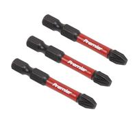 Sealey Impact Power Tool Pozi Screwdriver Bits PZ3 50mm Pack of 3