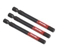 Sealey Impact Power Tool Hexagon Screwdriver Bits Hex 6mm 75mm Pack of 3