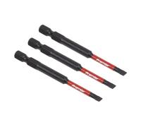 Sealey 3pc 75mm Slotted 4.5mm Impact Power Tool Bit Set - AK8251