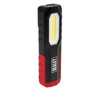 Sealey LED Inspection Light Torch LED301 – Rechargeable 3-in-1, 180° Magnetic Stand, Black/Red