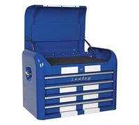 Sealey Top Chest 4 Drawer Retro Blue With White Stripe - Part No. AP28104BWS