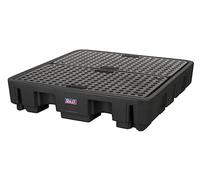 Sealey 4 Drum Polyethylene Barrel Bund/Spill Pallet 1380 x 1290 x 280mm - DRP18