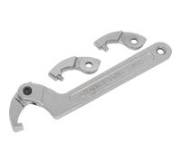 Sealey SMC2M Adjustable C Spanner - Hook & Pin Wrench Set 4Pc 32-76Mm