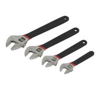 Adjustable Wrench Set 4pc Ni-Fe Finish