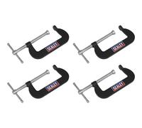 Sealey 4pc Set Junior C-Clamp - 76mm X 35mm