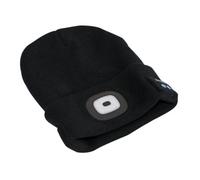Sealey 4 Smd Led Usb Rechargeable Beanie Hat With Wireless Headphones Led185W