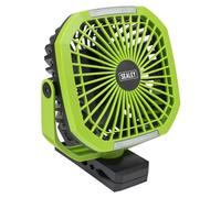 Sealey 4-Speed Portable Clip Fan with Worklight 8"
