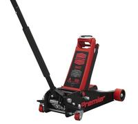 Sealey 4 Tonne Low Profile Trolley Jack, Car Jack, with Rocket Lift - Red - 4040AR